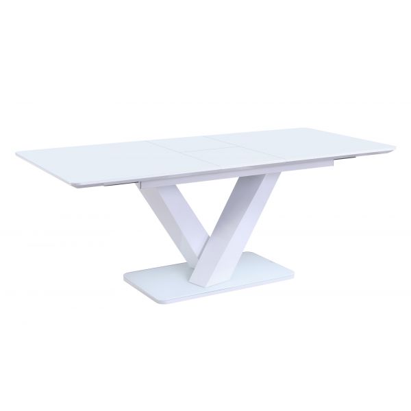 Rafaelo High Gloss White 1600/2000 Ext Dining Table