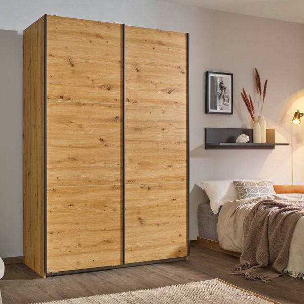 Rauch bristol 2 door sliding wardrobe with artisan oak