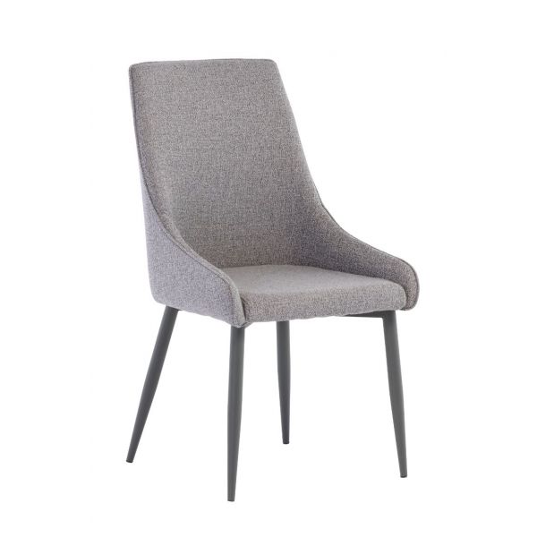 4 x Rimini Fabric Dining Chairs - Mineral Grey Fabric
