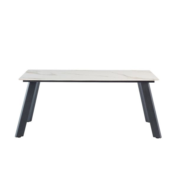 Ruby 1.8M White Ceramic Dining Table 