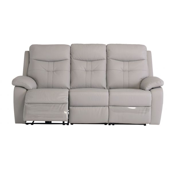 Chicago 3 Seater Light Grey Electric recliner sofa