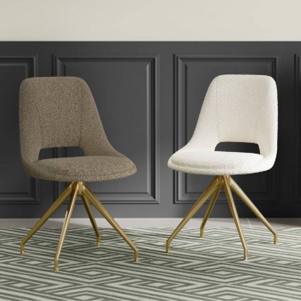 Krona Velvet Dining Chair with Brushed Gold Legs
