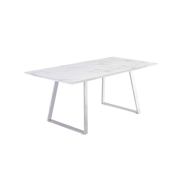 Waverley 1.8m Dining Table - White Marble