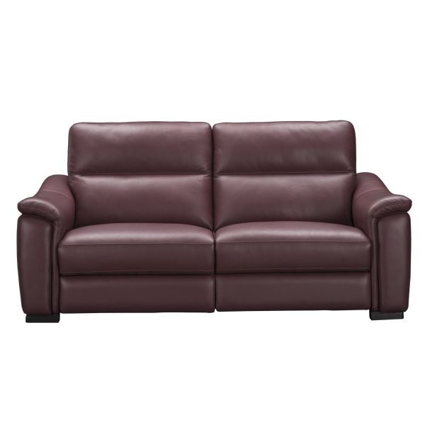Falcon Wine 100% Real Leather Power Recliner Suite