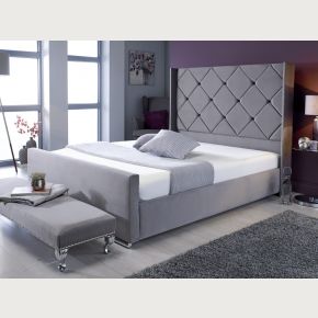 Milan Plush Velvet Fabric Upholstered Bed Frame