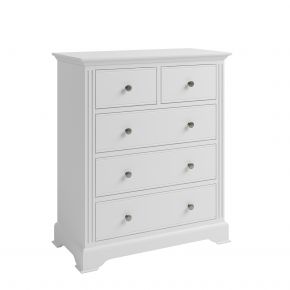 Kettle Interiors BP-2O3-W Banbury Elegance White Painted 2 Over 3 Drawer Chest