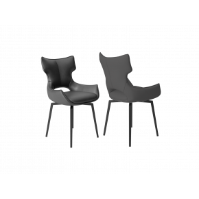 Nevada Grey Leather Swivel Dining Chair 
Torelli Raffaello Swivel Dining Chair Grey