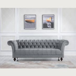 Montana Plush Velvet Grey 3 Seater Chesterfield  Sofa
Chesterfield sofa 
3 Seater Sofa 
Grey fabric upholstered 3 seater sofa 
Quick delivery sofa