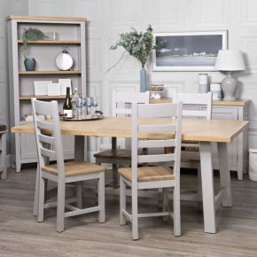 Eastwood EA 1.8m Grey butterfly extending table Dining Set