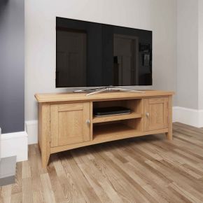 Grasmere GAO Light Oak Solid Wood Large TV Unit