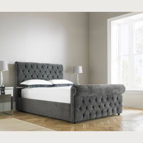 Buckingham Chesterfield Upholstered Fabric Bed Frame | Fabric Upholstered Beds & Mattresses