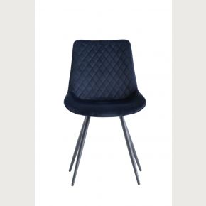 4 x Mabelo Velvet Dining Chair - Deep Blue