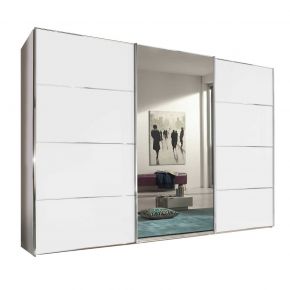 Wiemann Miami Plus - White 3-door Sliding Wardrobe with Mirror