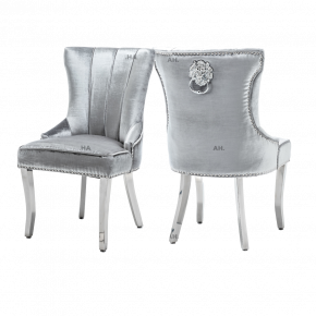 Monticarlo Lion Knockerback Shimmer Velvet Dining Chairs