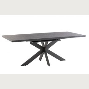 Picasso 1.6m (+0.4m) Extending Dining Table - Dark Grey x Flame