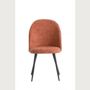 4 x Ramona Fabric Dining Chair - Rust