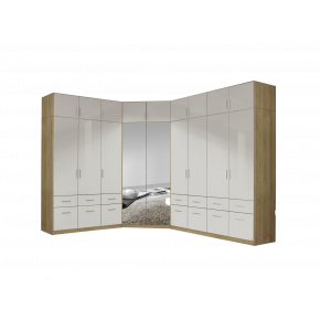 Celle Extra Combi Corner  Hinged Wardrobe With Drawers 