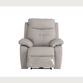 Chicago Light Grey Leather Arm Chair