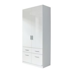 Rauch Celle High Polished Gloss Hinged Door Combi Wardrobe 
