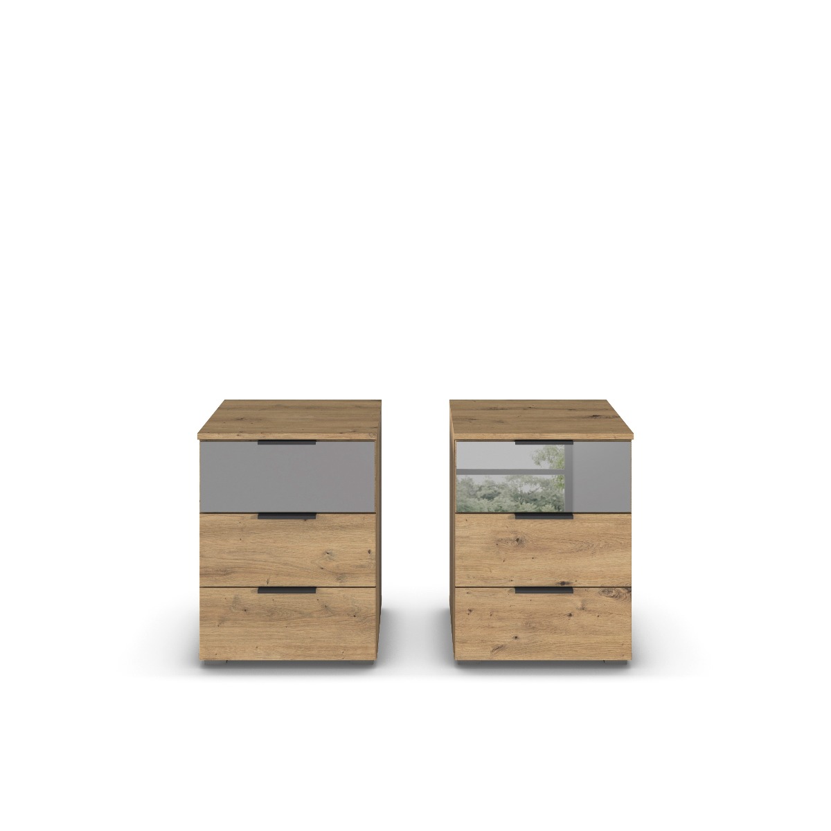bedside table pair (2x 3 drawers)