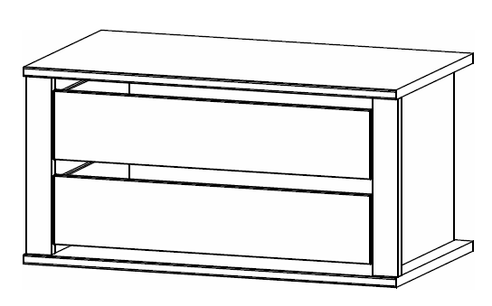 Interior Drawer - 2 Drawers 90CM