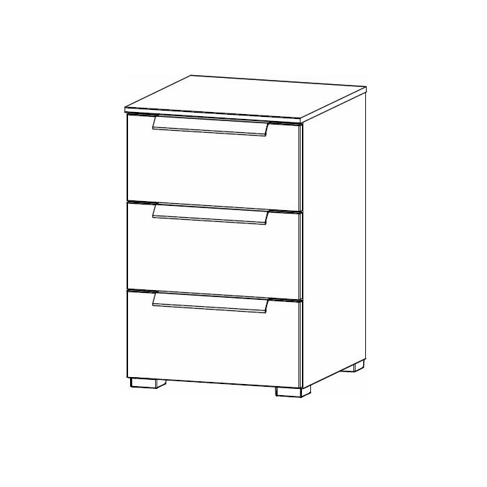 3 Drawer Bedside Table Pair