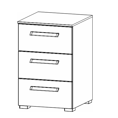 3 Drawers Bedside tabe