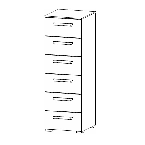 6 drawers narrow chest