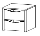 Interior Drawers With 2 Drawers 67CM