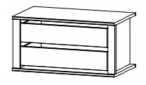 Interior Drawers With 2 Drawers 90CM