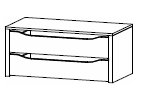 interior drawer (2 drawers 90cm)